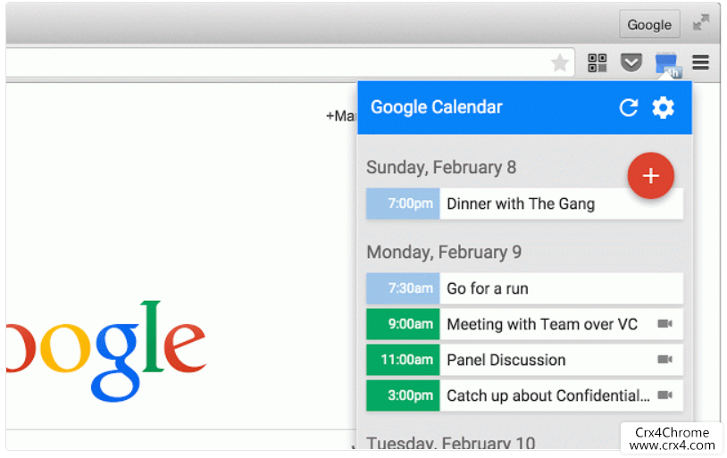 Google日历插件