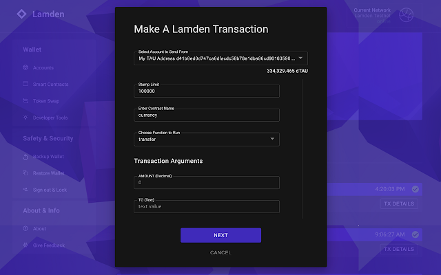 Lamden Wallet – Browser Extension